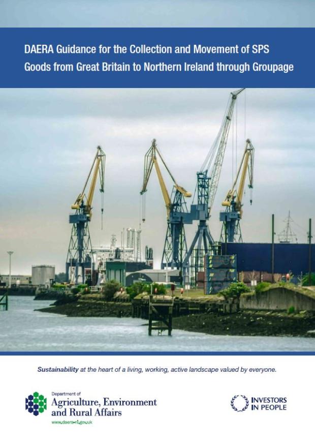 Cover image of DAERA Guidance for the Collection and Movement of SPS Goods from Great Britain to Northern Ireland through Groupage